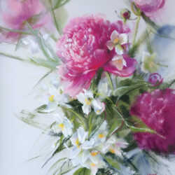 Fragrant Embrace: The Peony and Jasmine Dance